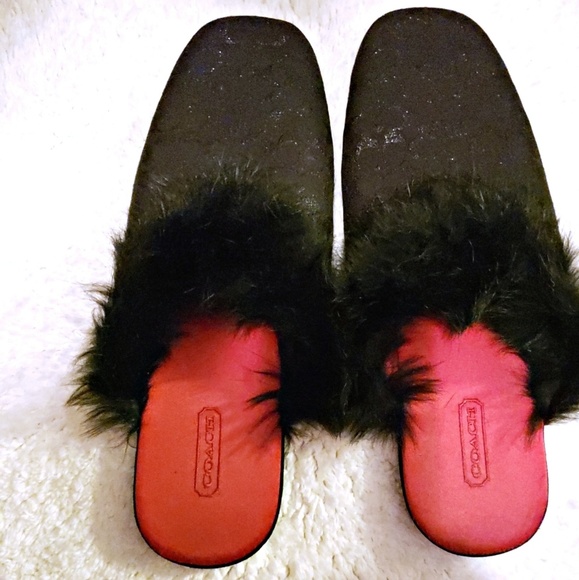 Coach Shoes - 🔥FINAL PRICE🔥6XHP🔥12-19, 5-3-,10-25-22,1-8-23,9-7-23 COACH FUZZY SLIPPERS S7